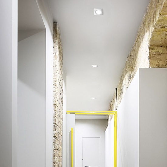 Faretto da incasso design in metallo bianco gea luce janus