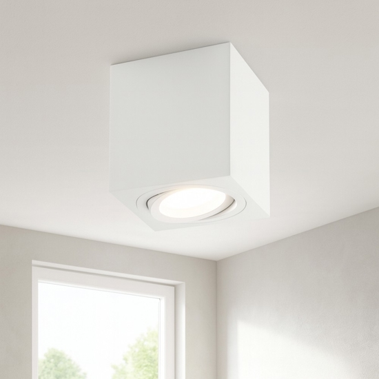Gea luce notus faretto bianco da soffitto orientabile