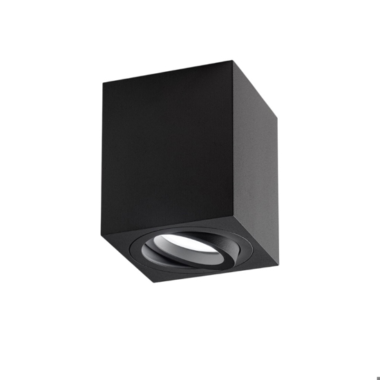 Faretto da soffitto nero cubo orientabile gea luce