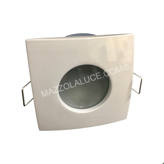 Gea luce aurora q faretto per bagno doccia da incasso quadrato bianco