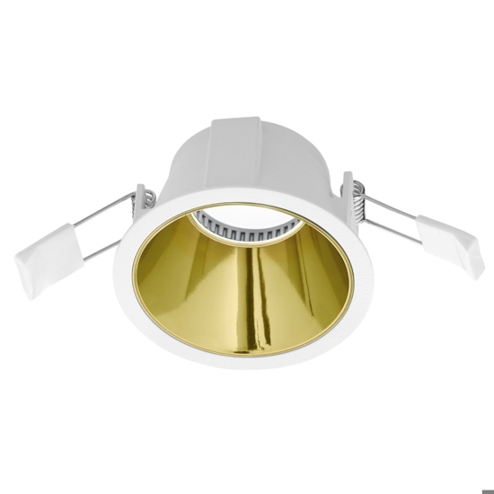 Faretto oro rotondo da incasso per controsoffitto gea luce