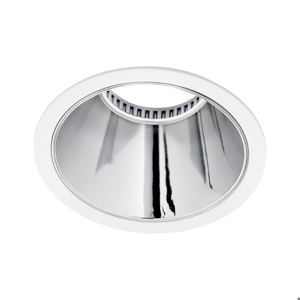 Faretto rotondo design moderno da incasso bianco cromo gea luce