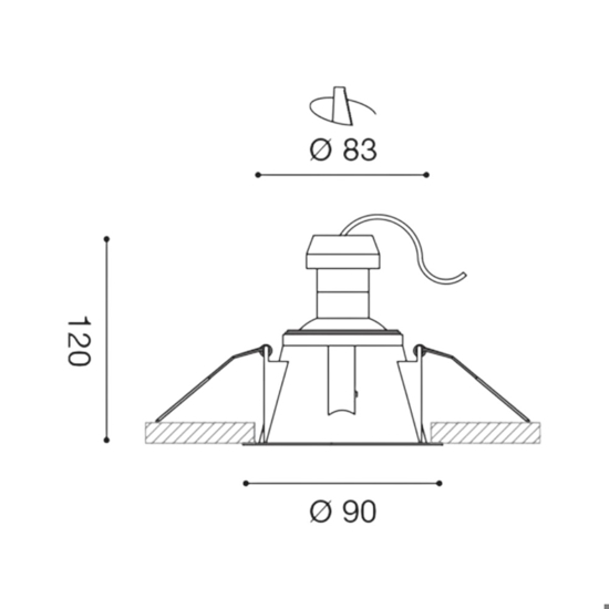 Faretto rotondo design moderno da incasso bianco cromo gea luce