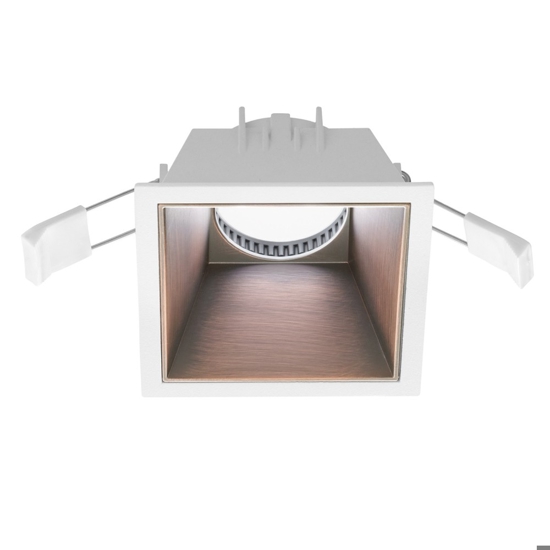 Faretto quadrato ceres incasso controsoffitto gea luce rame
