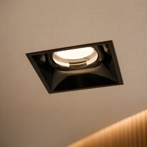Faretti da incasso in gesso quadrato bianco nero gea luce