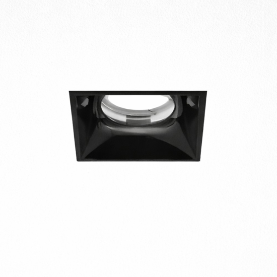 Faretti da incasso in gesso quadrato bianco nero gea luce