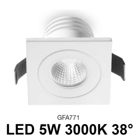 Faretto da incasso led per controsoffitto 5w 4000k bianco gea luce alya