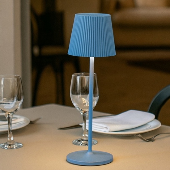 Gea luce brillia lampada da tavolo led 3w 3000k ip54 portatile blu