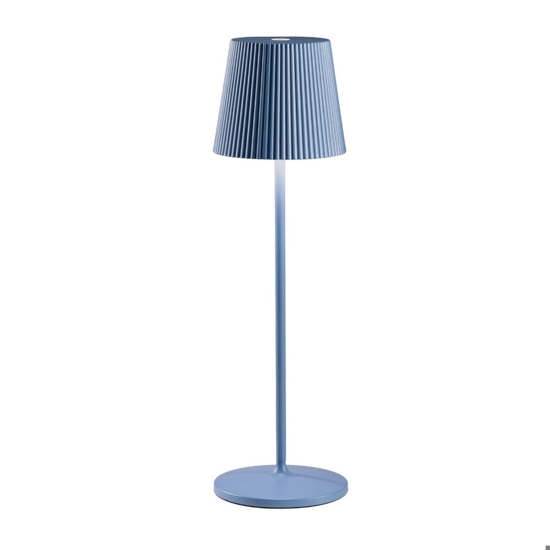Gea luce brillia lampada da tavolo led 3w 3000k ip54 portatile blu