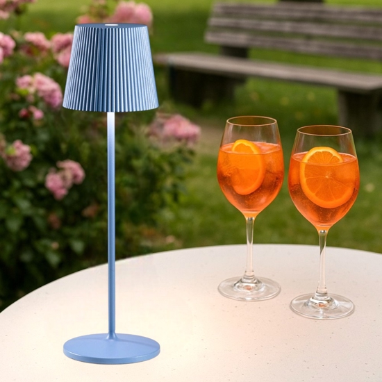 Gea luce brillia lampada da tavolo led 3w 3000k ip54 portatile blu