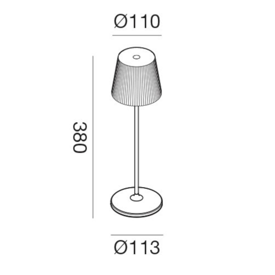 Gea luce brillia lampada da tavolo led 3w 3000k ip54 portatile blu