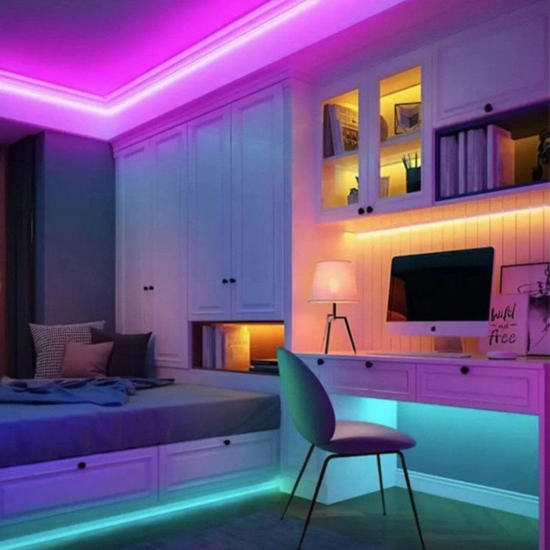 Gea strip led rgb 19w/m 120led metro 24v ip66 esterno giardino bagno