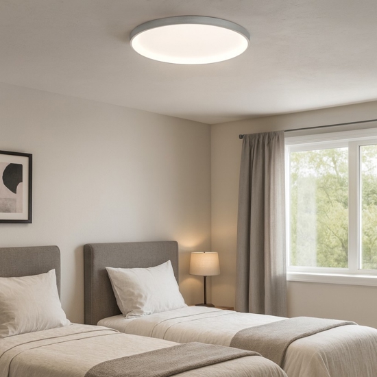 Krizia pg led 50w 3000k plafoniera per camera da letto bianca gea luce