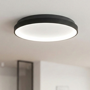 Plafoniera krizia pm nera led 38w 3000k circolare gea luce