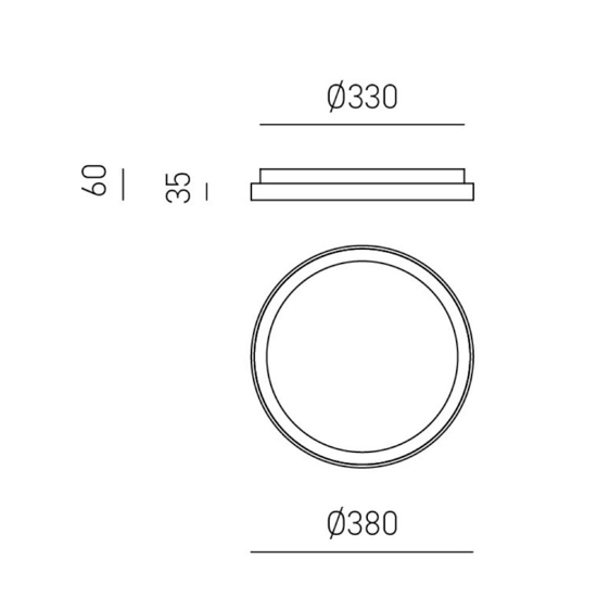 Krizia p-p led 30w 3000k plafoniera da cucina tona nera gea luce