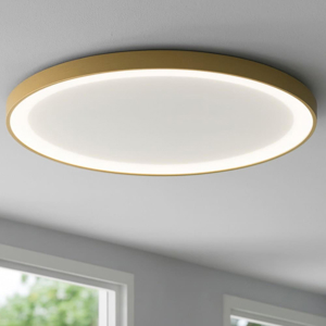 Gea luce krizia plafoniera moerna led 3000k 4000k beige tonda 78cm