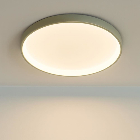 Gea luce krizia plafoniera 80 cm verde salvia led 3000k 4000k