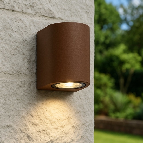 Applique da esterno corten moderna lione top light ip65