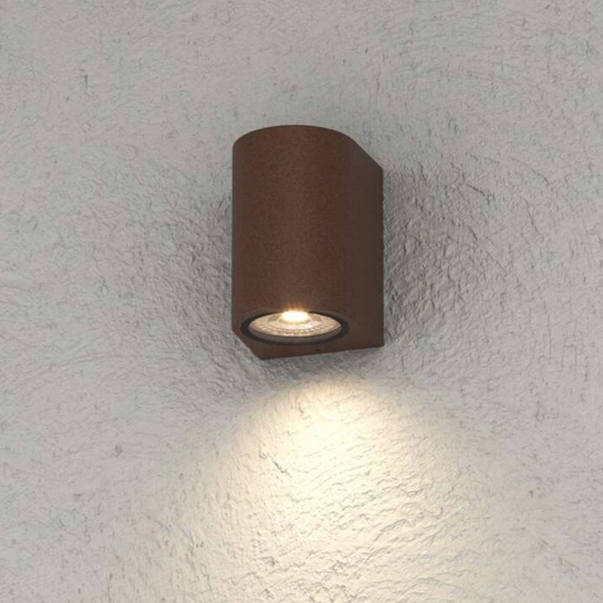 Applique da esterno corten moderna lione top light ip65