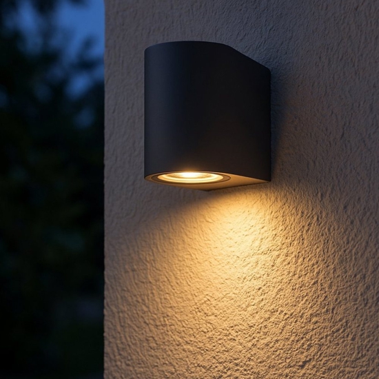 Applique da esterno antracite moderna top light lione ip65