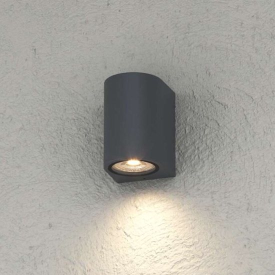 Applique da esterno antracite moderna top light lione ip65