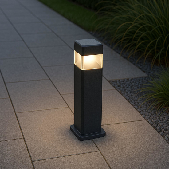Lampioncino da esterno lodi top light nero anti corrosione ip55
