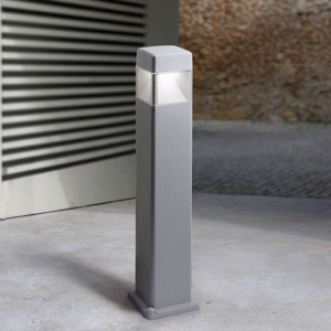 Lampione grigio per esterno giardino moderno anti corrosione top light lodi