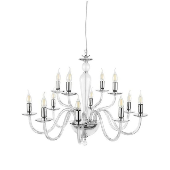 Ondaluce lp paganini lampadario 12 luci cromo per salotto