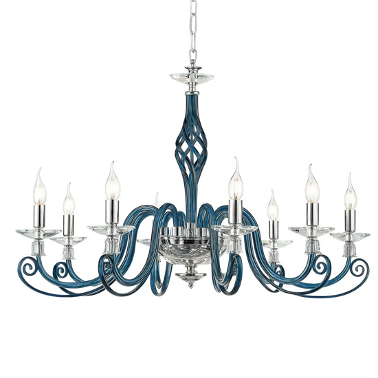 Lampadario classico lp1306 8 luci vetro ottone per salotto