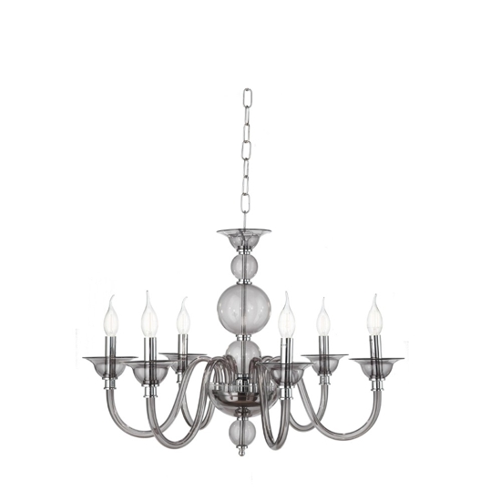 Ondaluce lampadario tebe 6 luci vetro fume
