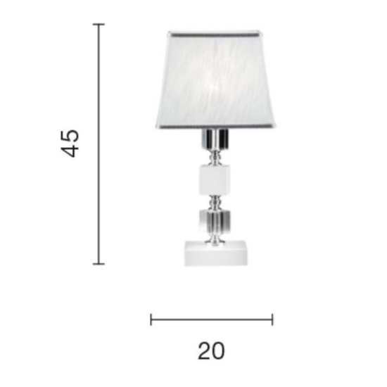 Lampada da tavolo livia vetro e cristallo classica