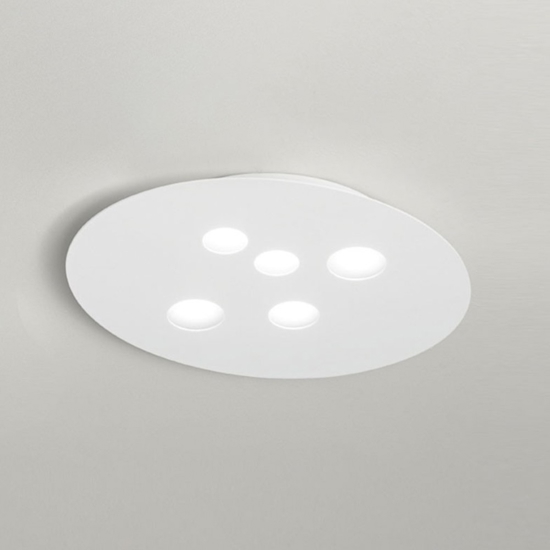 Luna gea luce tortora plafoniera design moderna