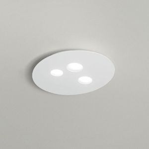 Plafoniera luna gea luce moderna bianca