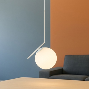 Lampada a sospensione per comodini bianca stanza da letto