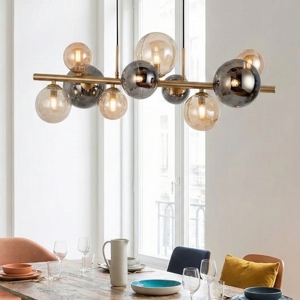 Lampadario moderno per soggiorno oro sfere di vetro