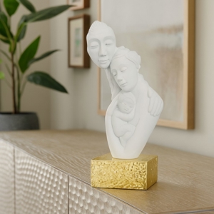 Scultura famiglia oro h27 bongelli preziosi soprammobile moderno