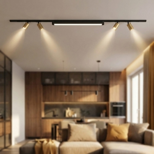 Sistema con spot binario 200cm oro nero modulo led 40w 4000k