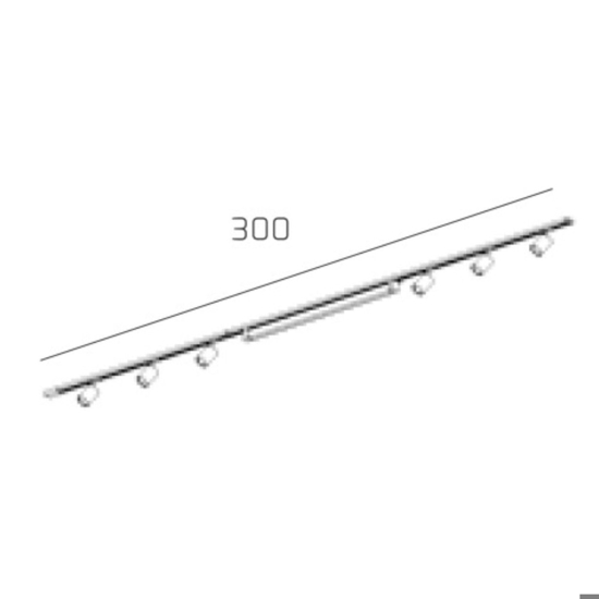 Binario bianco con spot orientabili monofase modulo led 40w 3000k