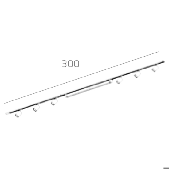 Sistema binario 300cm bianco monofase modulo led 40w 4000k con spot