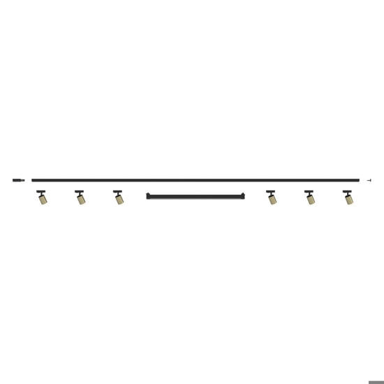 Sistema a binario 300cm con spot monofase modulo led 40w 4000k