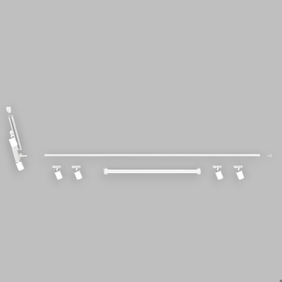 Sistema a binario ad angolo bianco modulo led 4000k con spot