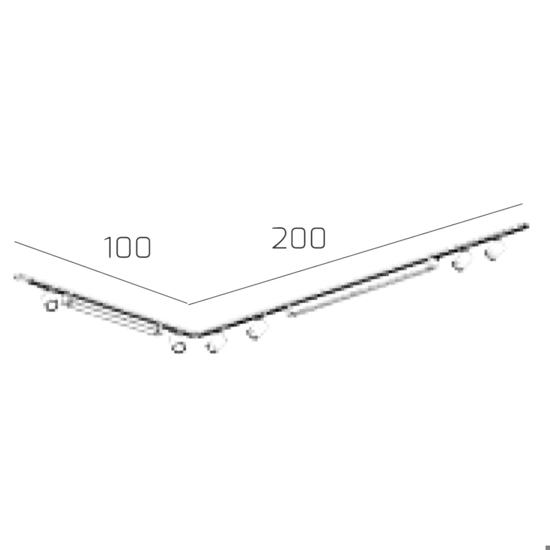 Sistema a binario ad angolo bianco modulo led 4000k con spot
