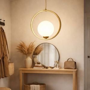 Lampada per camera da letto moderno oro ottone anticato fp