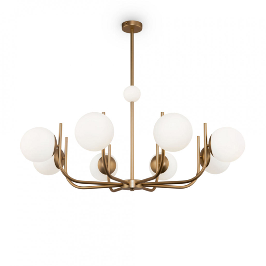 Maytoni lampadario oro ottone 8 luci per soggiorno salotto