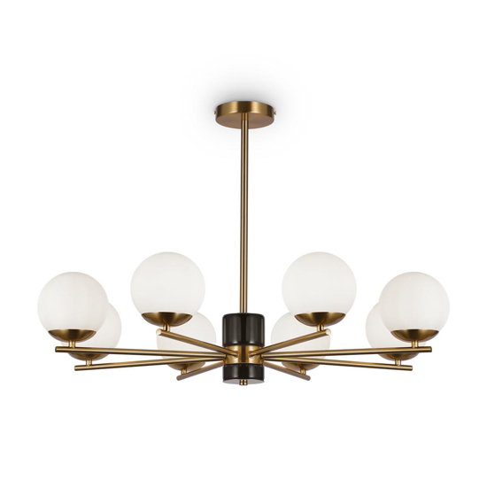 Maytoni lampadario marble per soggiorno elegante nero oro ottone