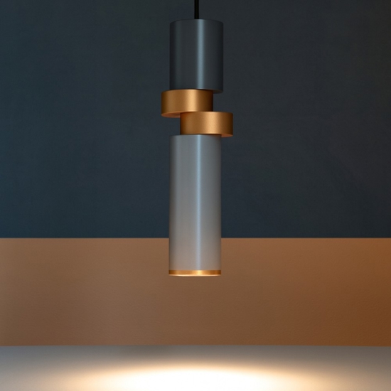 Lampada a sospensione palette per comodino camera da letto oro argento maytoni