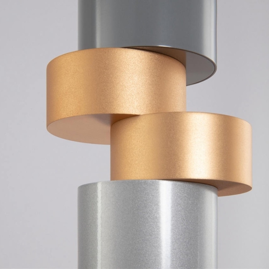 Lampada a sospensione palette per comodino camera da letto oro argento maytoni