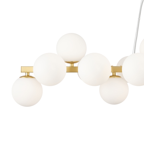Maytoni lampadario oro moderno dallas per soggiorno sfere in vetro