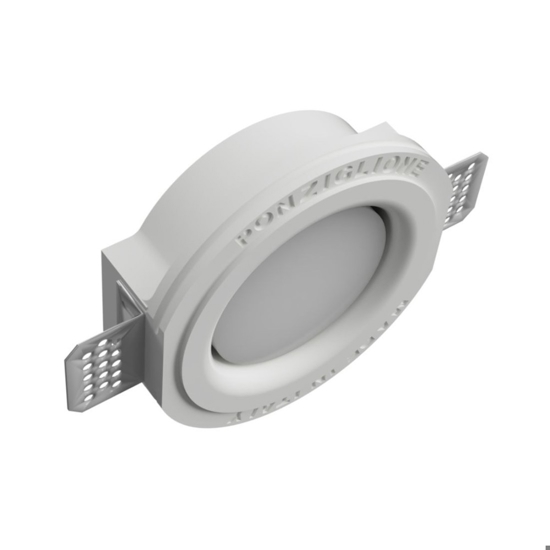 Faretto in gesso da incasso tondo gx53 led