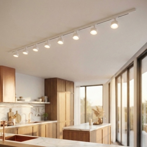 Luci a binario 300cm bianco con spot gx53 orientabili